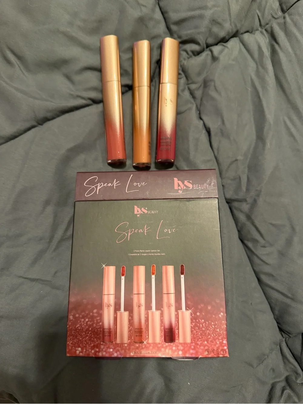 Speak Love Matte Liquid Lipstick Set - Rose Trio Brand New